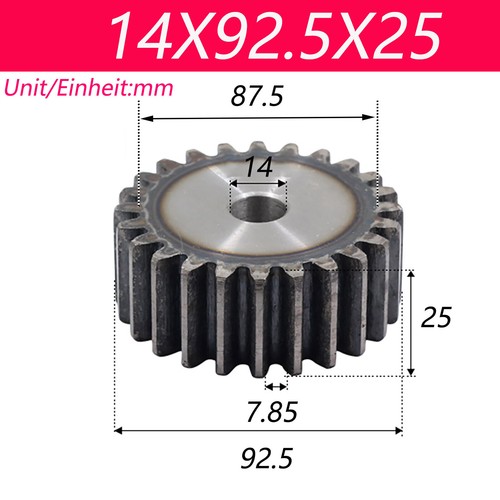 2.5 Modul 45# Steel Spur Gears Pinion Gear Thick 25mm 10-80 Teeth For 3D CNC - Picture 32 of 61