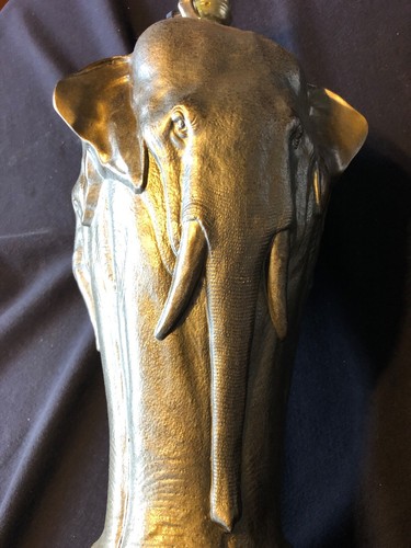 MCM Metal Sculptural Elephant Table Lamp Stiffle Jungle Decor Ears Zoo - Picture 4 of 12