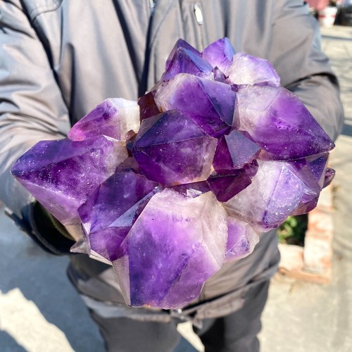 6.3LB Natural Amethyst Point Quartz Crystal Rock Stone Purple Mineral Spe - Picture 6 of 12