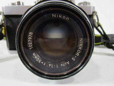 untested) Vintage Nikkormat Nikkor-S 1.4 50mm film camera and lens