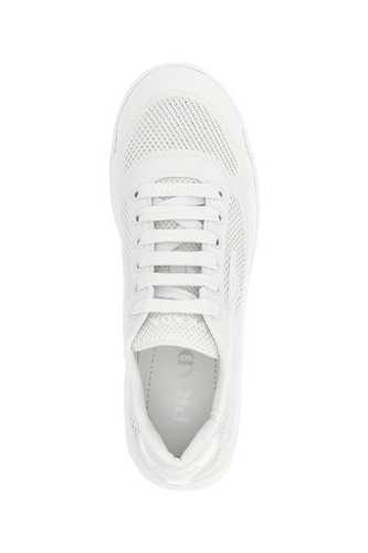 PRADA $1200 White Re-Nylon And Mesh Sneakers New And Authentic - Picture 4 of 5