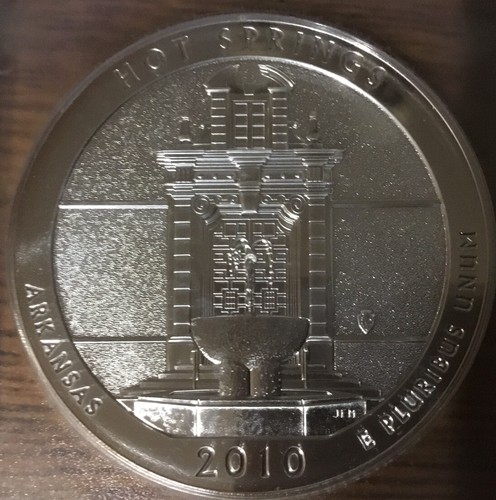 2010 ATB Hot Springs National Park 5 Oz Silver 25c PCGS MS69DMPL First Strike - Picture 3 of 4