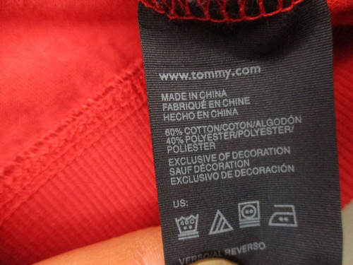 Tommy Hilfiger Size S(8-10) Boys Red Cotton Blend 1/2 Zip Athletic Pullover 896 - Picture 6 of 8