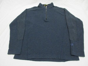 Mountain-Hardwear-Wool-Blend-1-2-Zip-Pullover-Sweater-Men-039-s-Size-XL-Navy-Blue