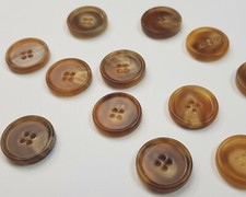 Genuine horn buttons ginger color for suit, jacket, blazer .In sets.