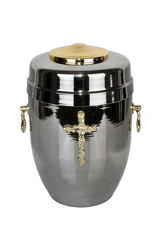 Unique Adult Cremation Urn for Ashes Catholic Metal Funeral Memorial Ashes Urn - Picture 6 of 7