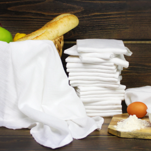 10-Piece Flour Sack Kitchen Dish Towel Set White 100% Cotton Large Clean 28"X29" - Picture 3 of 10