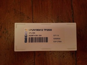 SECO-Carbide-Inserts-SPUN190412-TP2500-SPU633-EDP27594