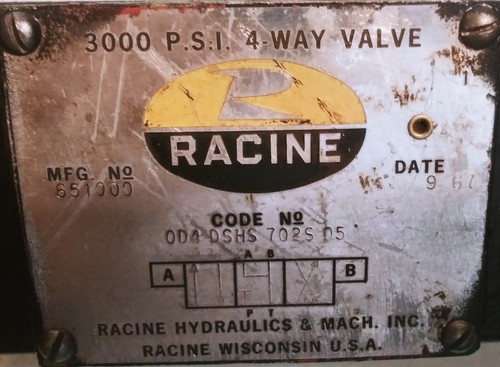 Racine Hydraulic Directional Valve OD4 DSHS 702S 05 (inv# 460)) - Picture 5 of 5