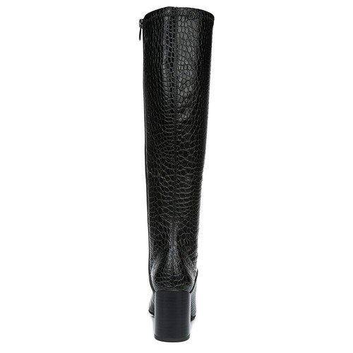 New Franco Sarto Tribute Leather Knee High Wide Calf Boots Black Crocodile 7M - Picture 2 of 8