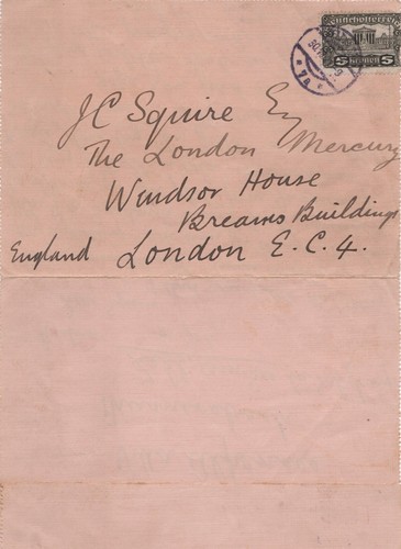 D H LAWRENCE (RIP) HAND-WRITTEN & SIGNED 1921 PERSONAL LETTER + FULL PSA - Picture 2 of 3