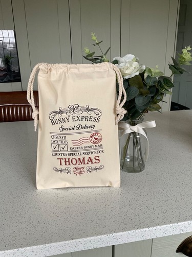 Personalised Bunny Express Easter Gift Bag -  Thomas Design Various Sizes  - Picture 1 of 2