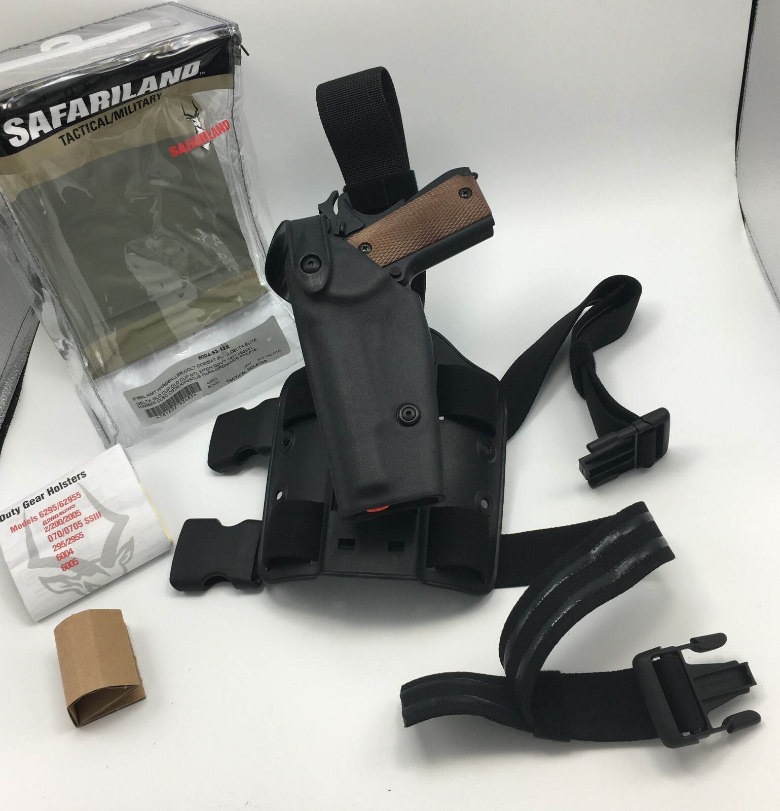 1911 5 sin carril Safariland 6004 SLS Capucha táctica del muslo Funda STX Tac-LH 1911 5 sin carril Safariland 6004 SLS Capucha táctica del muslo Funda STX Tac-LH