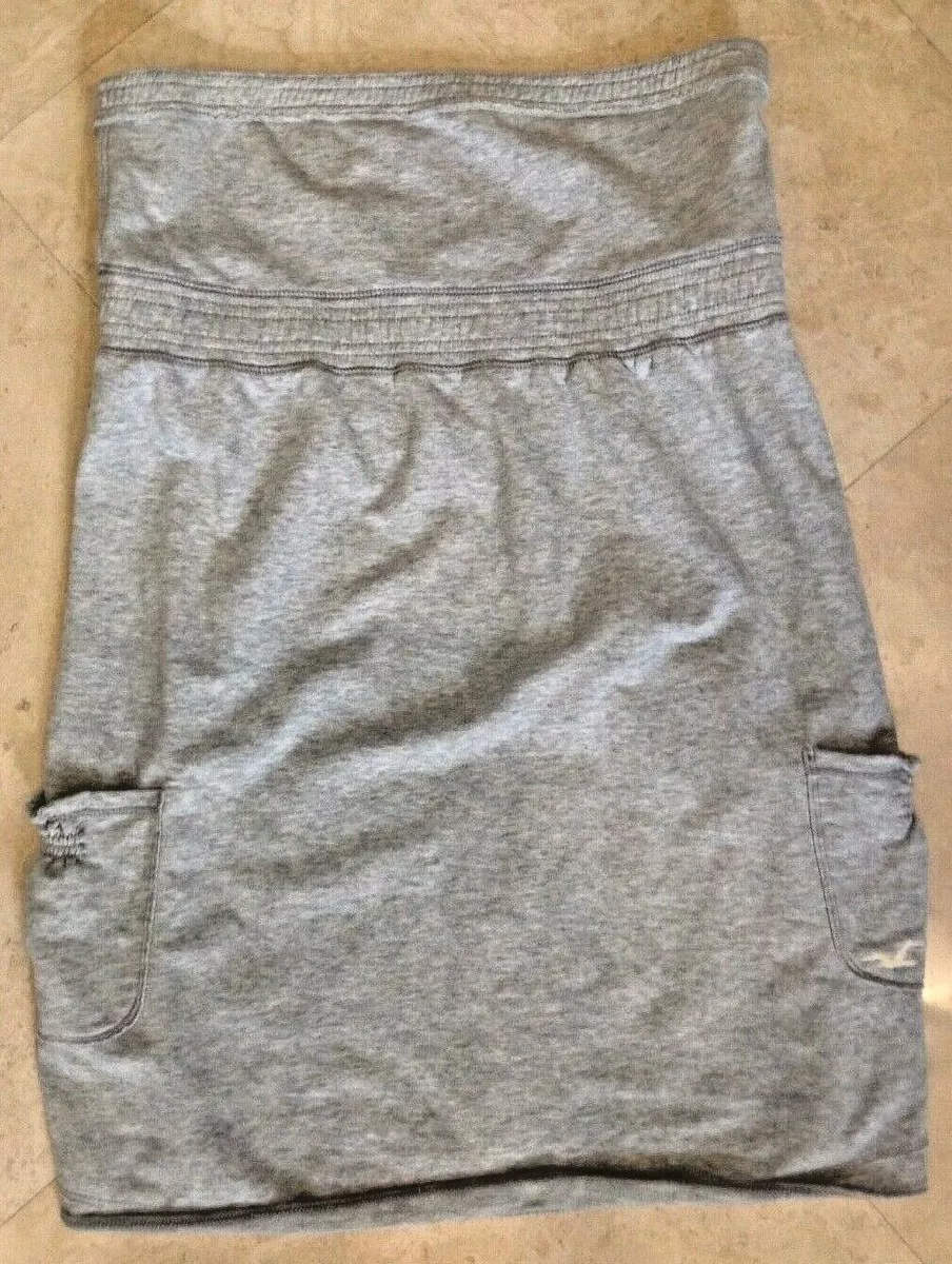 HOLLISTER GIRLS DRESS JUNIOR SIZE MEDIUM GRAY COTTON POLYESTER ELASTANE NEW
