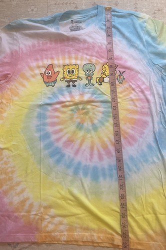Men’s Tokidoki X Spongebob Nickelodeon Psychedelic Tie Dye Groovy T-shirt Large - Picture 9 of 9
