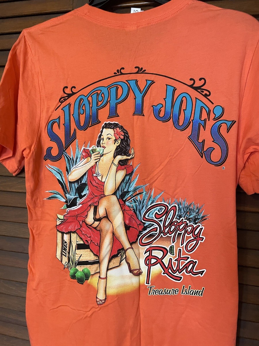 Treasure Island SLOPPY JOES/SLOPPY RITA Famous Bar Orange Tee