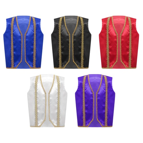 Unisex Kids Cosplay Costumes Sleeveless Jackets Medieval Steampunk Children - Picture 3 of 56