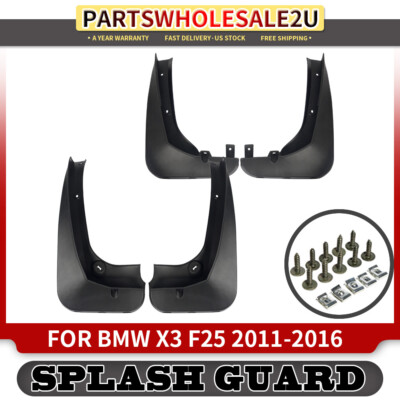 4PCS For BMW X3 F25 2011-2015 Mud Flaps Splash Guards Fender Mudguard Kit