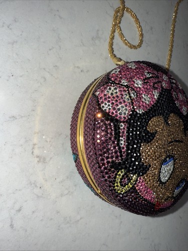 Kathrine Baumann BETTY BOOP swarovski CRYSTAL PURSE CLUTCH Double Sided Rare - Picture 6 of 17