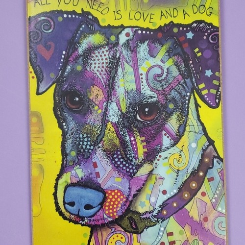 Dean Russo- Jack Russell Hanging Wooden Plaque NEW - Imagen 3 de 4