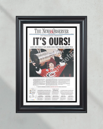 Carolina Hurricanes Stanley Cup Champions 2006 enmarcado periódico impresión de portada - Imagen 3 de 7