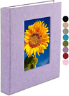 Photo Album 8X10 – 64 Photos for 8X10 Photo Album, Clear Pages, Linen Cover with