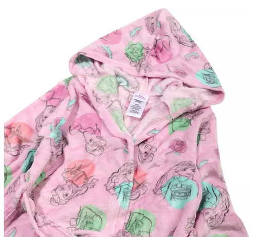 Disney Girls' 3 Piece Plush Hooded Robe & Pajama  Set Minnie, Princess & Frozen - Picture 19 of 28