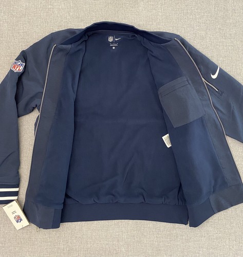 Nike On Field Mens Medium Sideline Coach Navy Full-Zip Bomber Jacket New - Picture 11 of 17