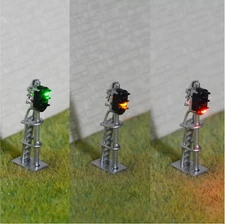 4 x N scale model railroad block signals railway train LED made 3 aspect #NS3