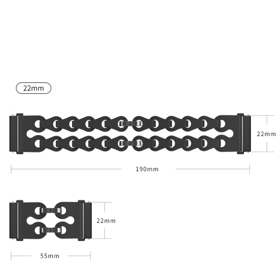 Pulseira de silicone para Galaxy Watch 6/5/4/3Pro/Classic/Sport/EarS3/S2 Frontier/Active - Imagem 4 de 4
