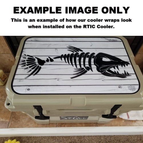 Vinyl Cooler Wrap fits RTIC 65qt | Decal Skin LID - Old Glory - Picture 4 of 7