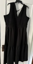 ASOS Design Curve Women's Dress Sleeveless Midi Black Tie Back Size 2X NWT