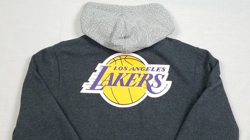 NBA Los Angeles Lakers Pullover Hoodie Sweatshirt Charcoal Gray Youth Size XL - Picture 8 of 12