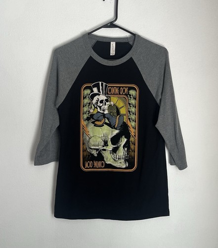 Counting Crows Shirt Damen M schwarz grau 3/4 Raglanärmel Rundhals Tee