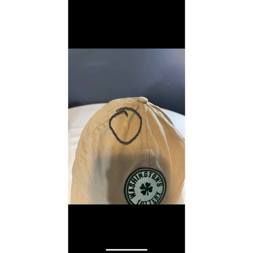 Washington's Lottery Hat Cap Adult Unisex Beige Tan Adjustable Strap Back - Picture 6 of 6