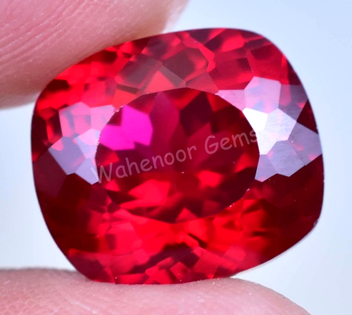Natural Blood Red Ruby 14.90 Ct Mozambique Cushion Certified Loose Gemstone - Picture 5 of 8
