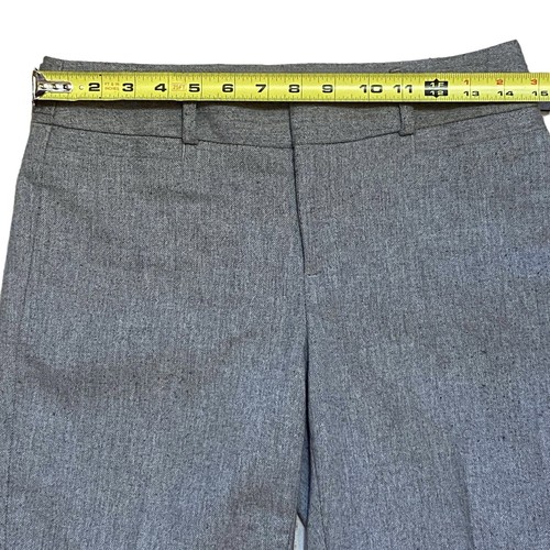 Pantalones de vestir Banana Republic Martin forrados grises mezcla de lana lisa para mujer talla 2” - Imagen 8 de 11