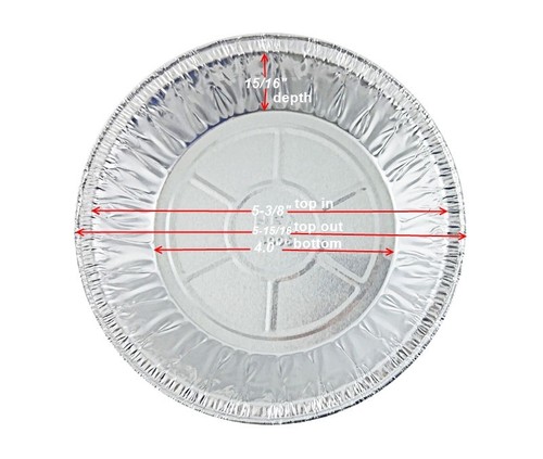 Handi-Foil 6" Aluminum Foil Pie Pan 50/PK - Disposable Small Baking Tin Plate - Foto 3 di 5