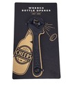 Cheers Wrench Bottle Opener Cast Iron Man Cave New Black Tool Shed Hanger Beer 