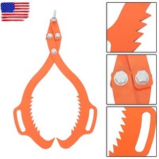 28in Log Lifting Tongs Timber Lifting Tongs 2-claw Orange For Truck Tractor
