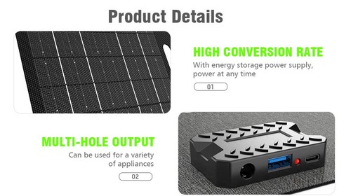 30w 15v foldable solar panel, 300w 80000mah large capacity portable powerstation - Picture 5 of 15