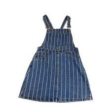 Divided H&M Denim Overall Striped Blue White ...