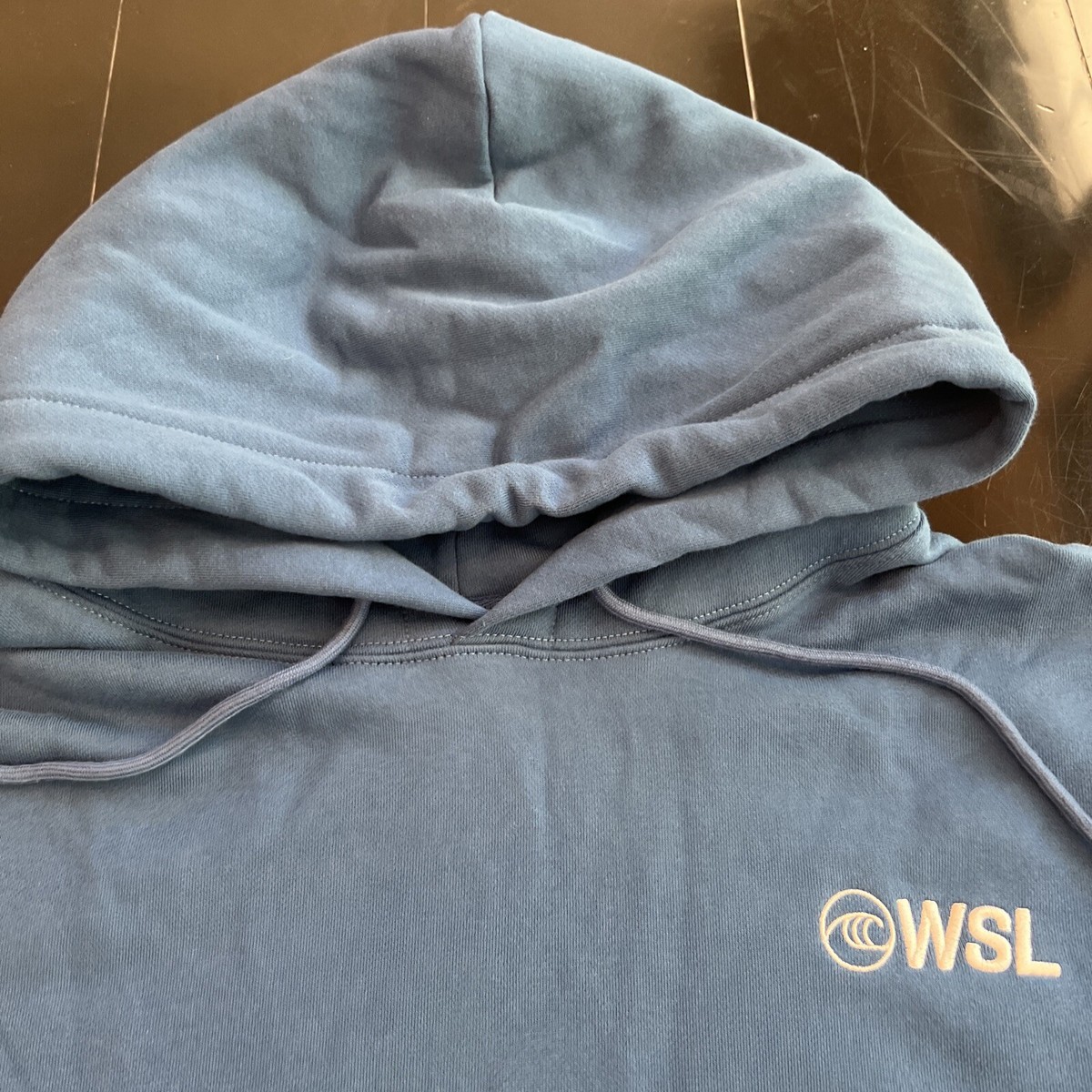 Vtg Rare WSL World Surfing League Employee Issued Blue Sweatshirt Hoodie Large