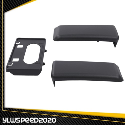 Front Bumper License Plate Bracket + Guards Pads Cap Fit For 2009-2014 Ford F150 - Picture 3 of 10