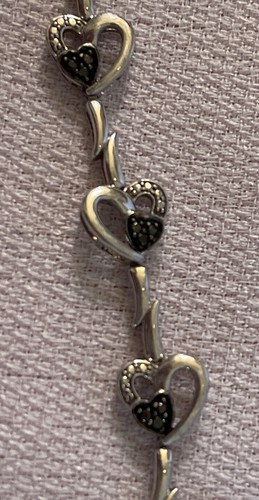 KAY JEWELERS Sterling 925 Heart Bracelet 7.5in  8g - Picture 4 of 10