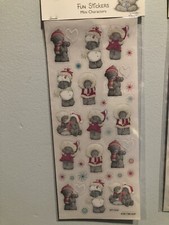Me To You Bear Winter Snowman Sticker Sheets Large Vintage Rare