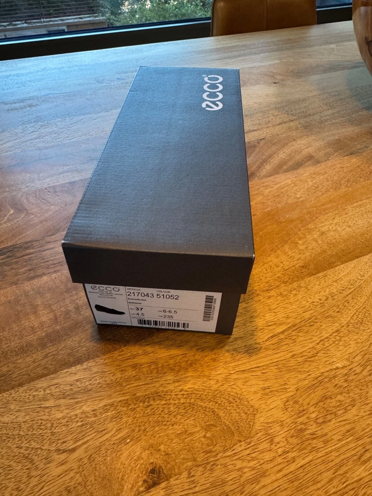 ECCO Mocassino donna Felicia elasticizzato slip on 6 6 5 nero nero. EU 37 nuovo con scatola