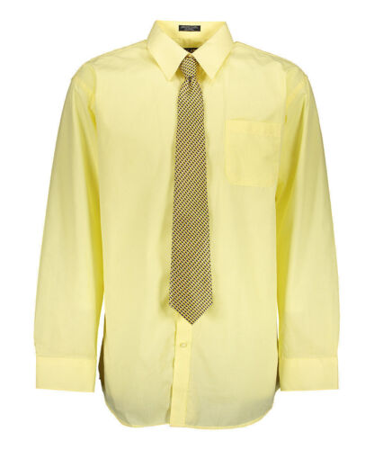 Men's Dress Shirts With Matching (Random design) Tie Set Cotton-Blend Shirt Set - Picture 15 of 20