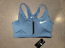 NIKE PRO COMBAT DRI-FIT FRONT ZIP SPORTS BRA WOMENS SIZE L