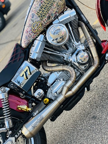 Harley Davidson Dyna Exhaust Pipe 2 Into 1 Stainless Stell  - Picture 1 of 10